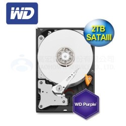 Purple-2TB WD 3.5吋 SATA Ⅲ監控系統碟(WD20PURZ)