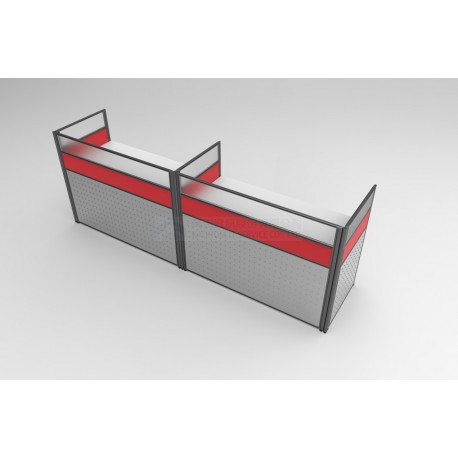 2人座位辦公桌屏風組