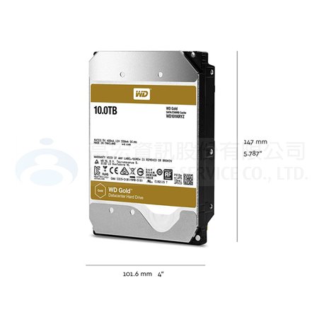 10TB-Gold金標 WD 3.5吋企業級硬碟(WD101KRYZ)